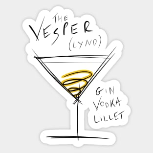 The Vesper Martini James Bond Sticker